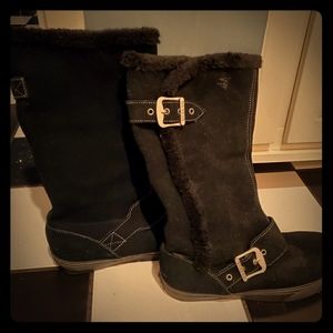 Vans Black Suede Leather Boots 8.5